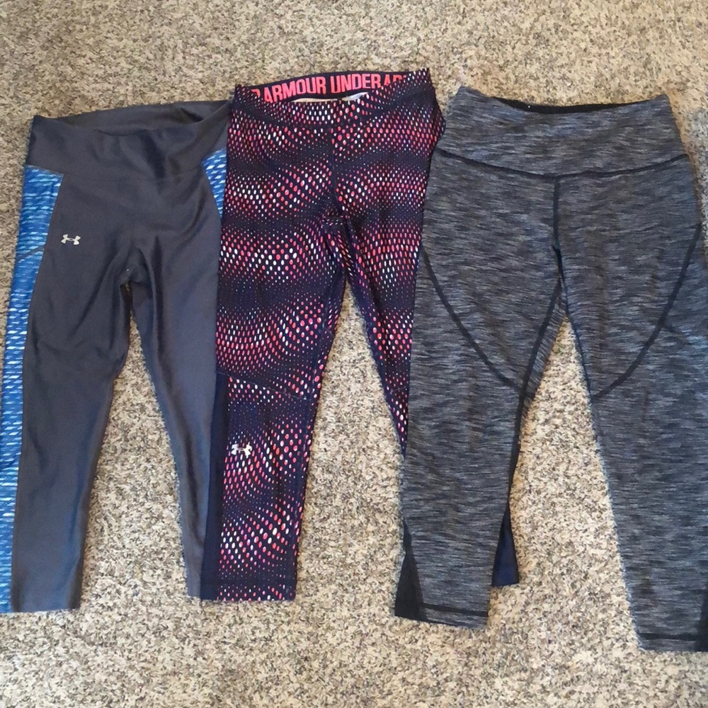 Victoria secret and under armor workout pants